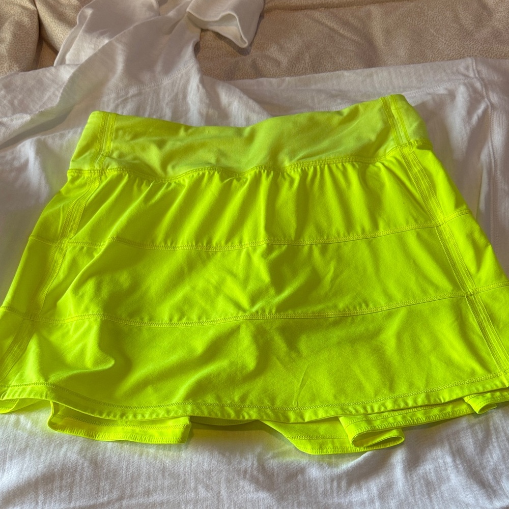 LuLu Lemon Neon Yellow Athletic Skirt